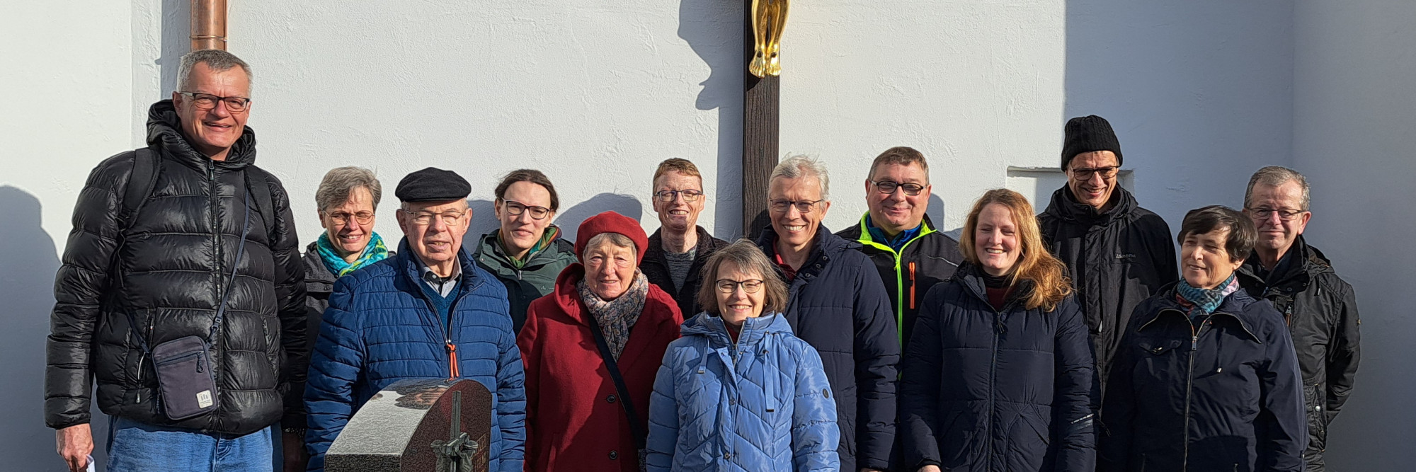 Der Posaunenchor vor der Kirche