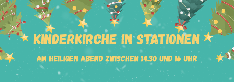 Kinderkirche in Stationen am Heiligen Abend in der Kinderkrippe Apfelbäumchen