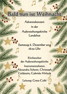Adventskonzert Kirchenchor unter der Leitung von Grete Csibi